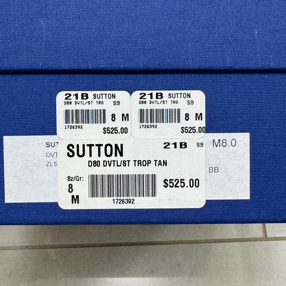 Stuart Weitzman Sutton Blue and Orange Heeled Sandals - Picture 4 of 5
